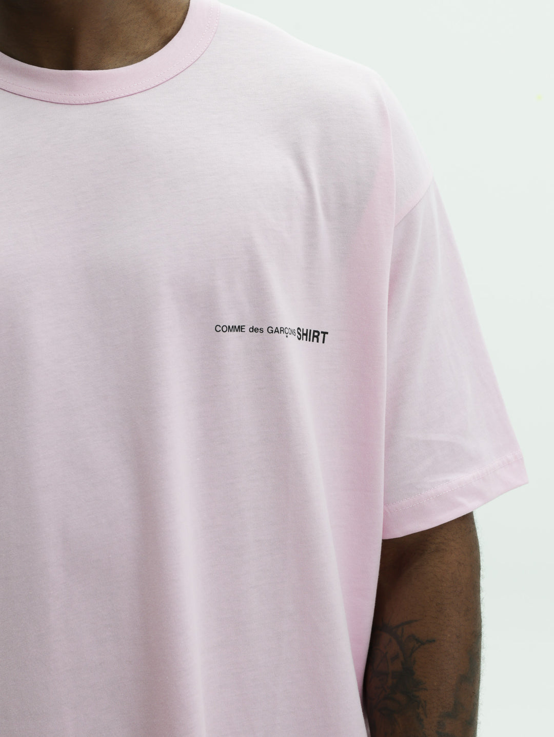 Comme Des Garcons T-Shirt Logo Print Pink