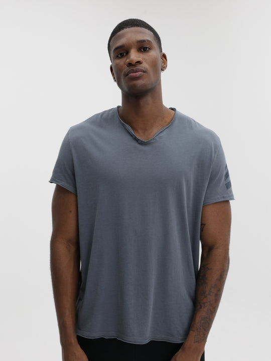 Zadig & Voltaire V Neck Buttons On Collar Grey