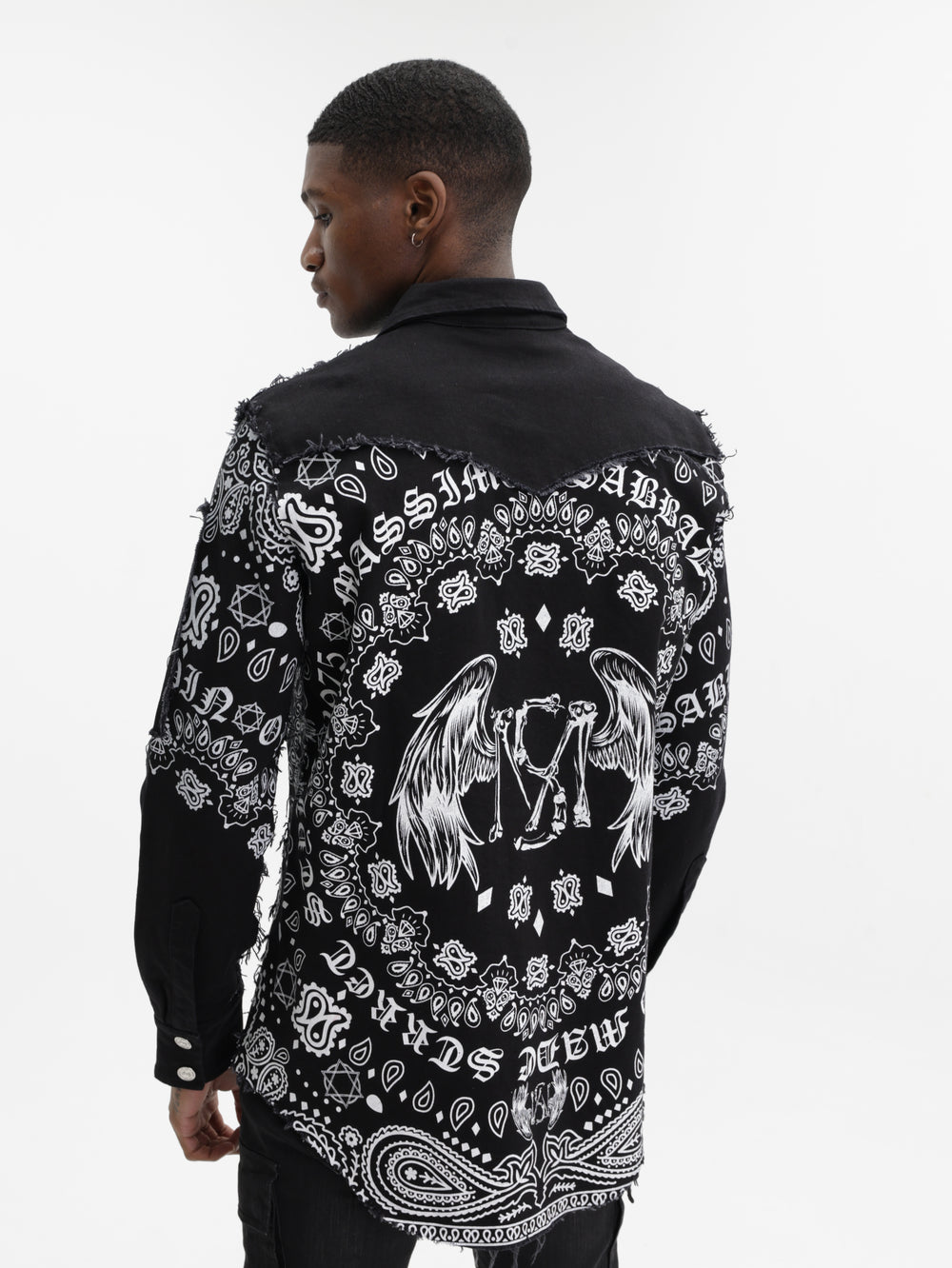 Massimo Sabbadin Shirt Allover Print Black-White