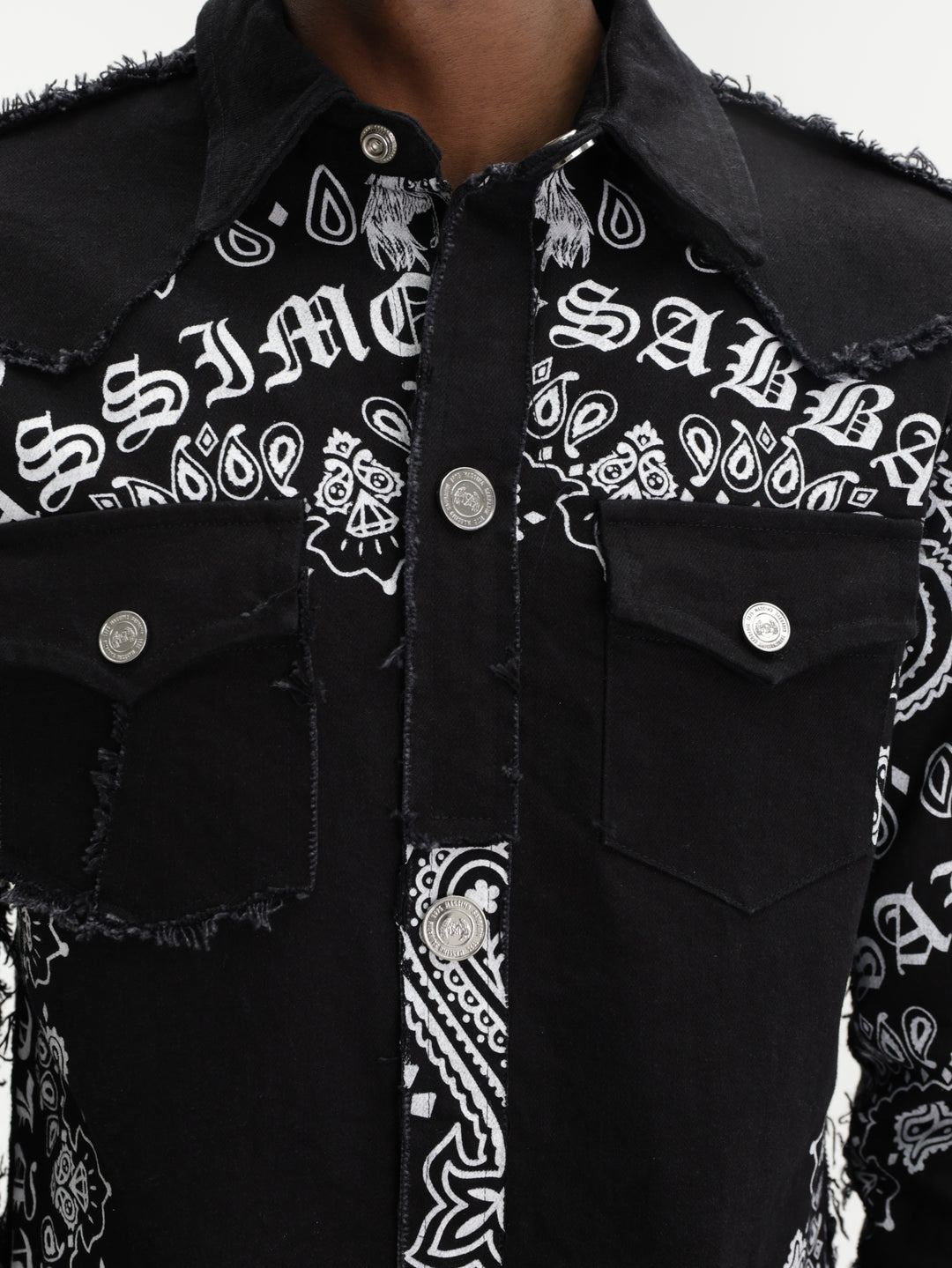 Massimo Sabbadin Shirt Allover Print Black-White