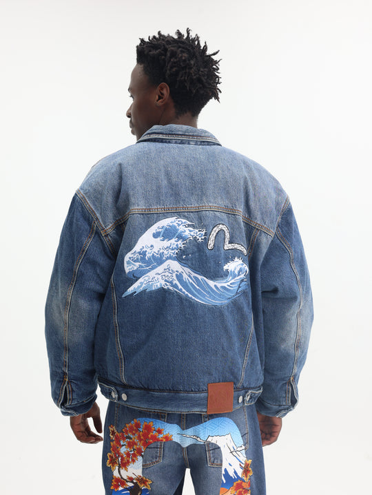 Moose Knuckles Denim Jacket Evisu X Moose Padded Denim