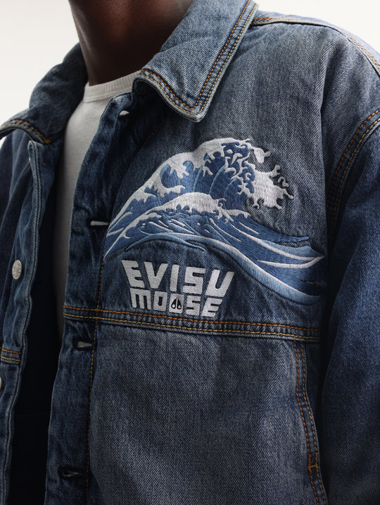 Moose Knuckles Denim Jacket Evisu X Moose Padded Denim
