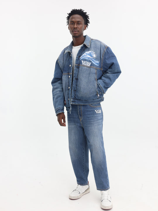 Moose Knuckles Denim Jacket Evisu X Moose Padded Denim