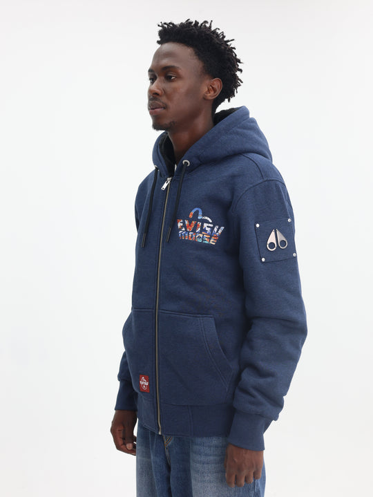 Moose Knuckles Hoody Evisu X Moose Classic Bunny Navy
