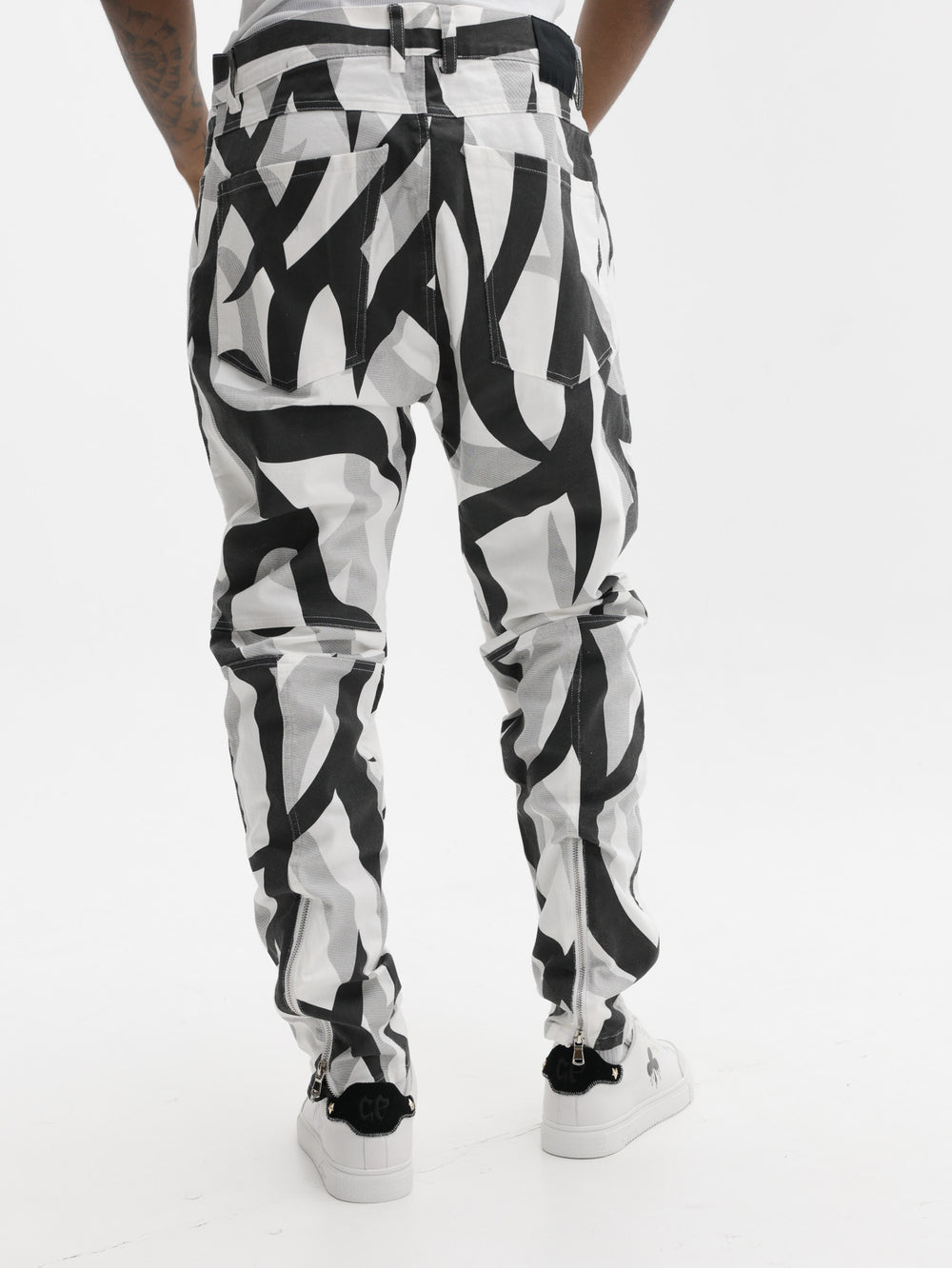 Massimo Sabbadin Pants All Over Print White