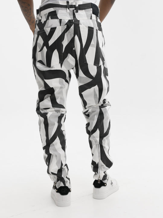 Massimo Sabbadin Pants All Over Print White