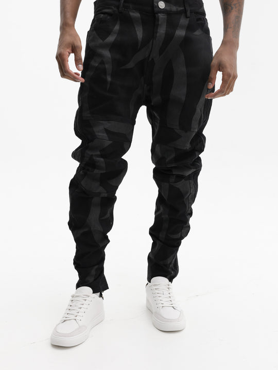 Massimo Sabbadin Pants All Over Print Black