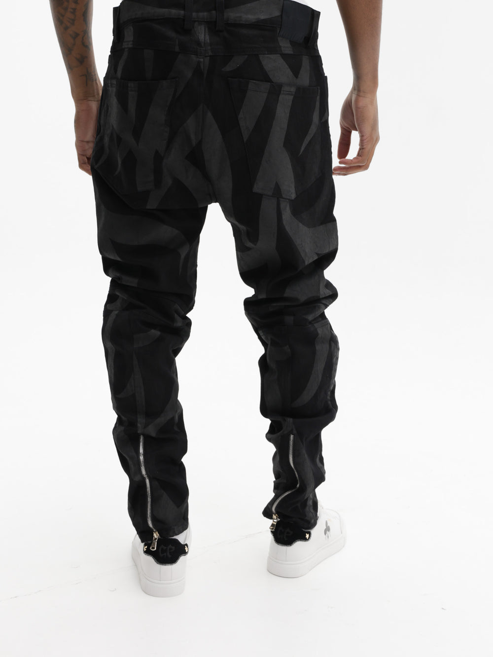 Massimo Sabbadin Pants All Over Print Black