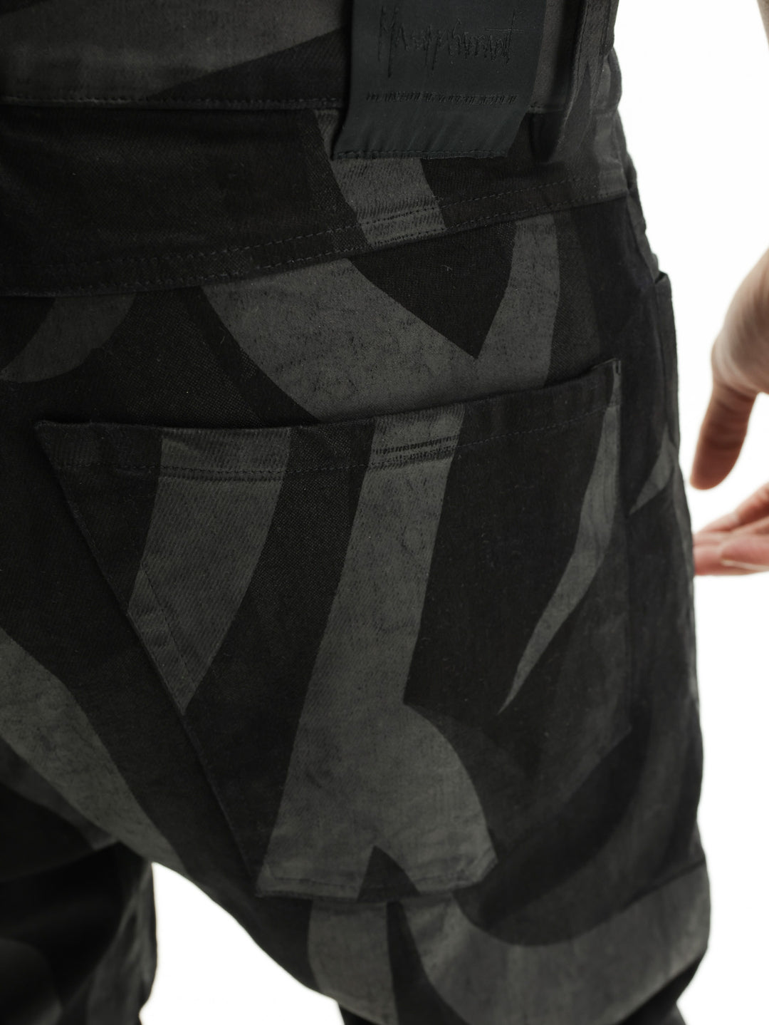 Massimo Sabbadin Pants All Over Print Black