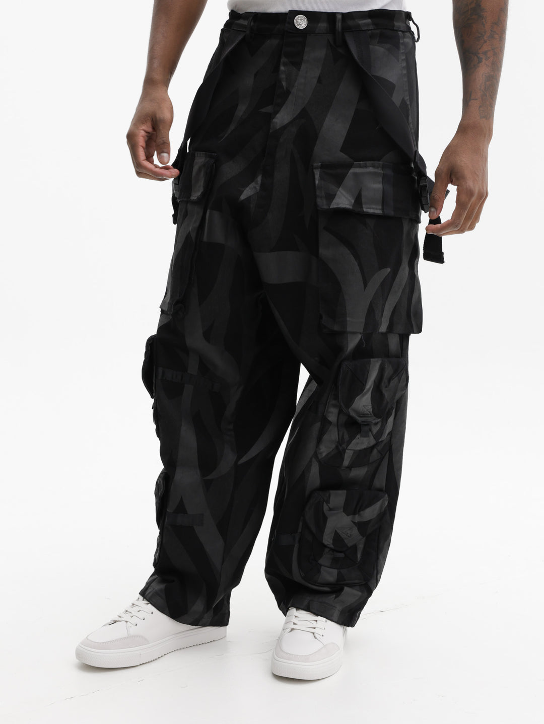 Massimo Sabbadin Cargo Pants Aop Black