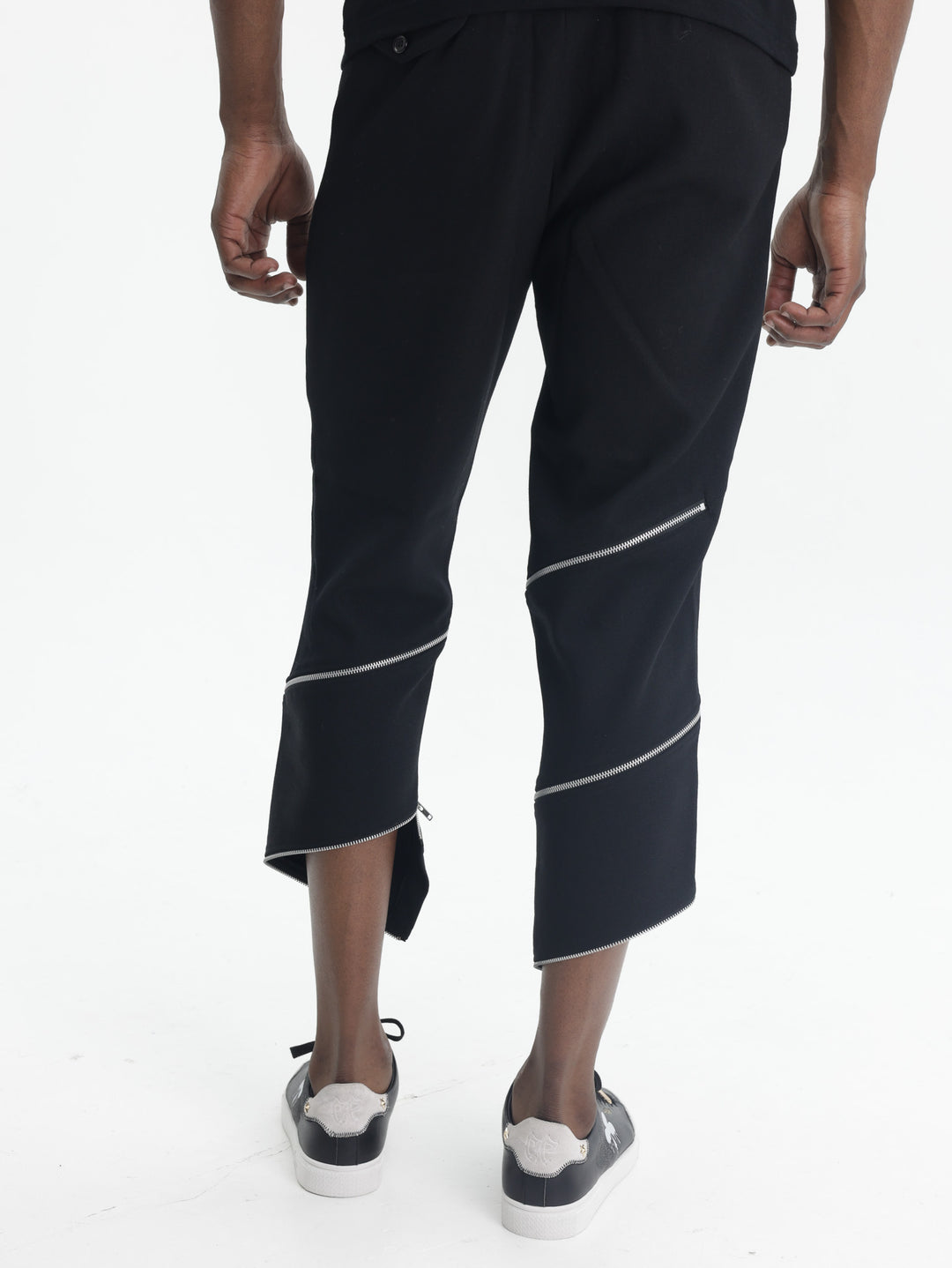 Comme Des Garcons Pants Asymmetric Hem Zipper Black