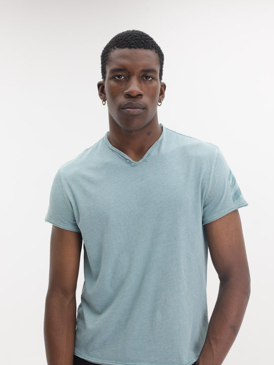 Zadig & Voltaire T-Shirt Monastir Henley Arrow Green
