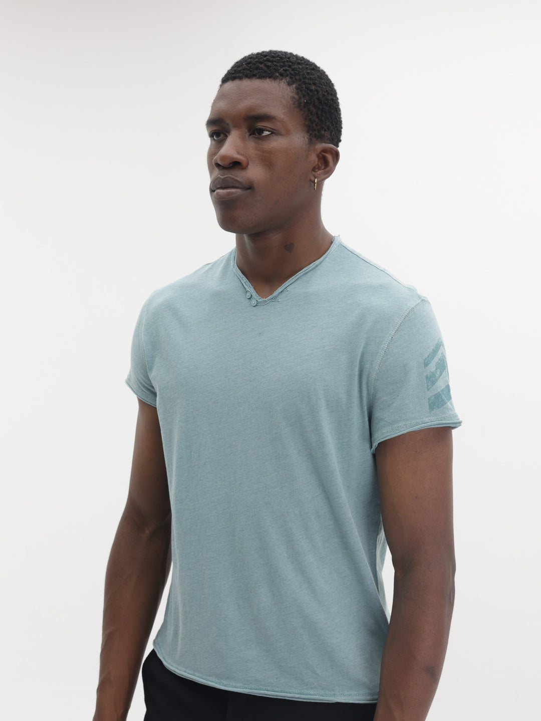 Zadig & Voltaire T-Shirt Monastir Henley Arrow Green