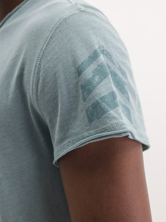 Zadig & Voltaire T-Shirt Monastir Henley Arrow Green