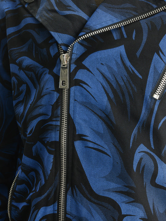 Massimo Sabbadin Jacket Allover Rose Print Blue