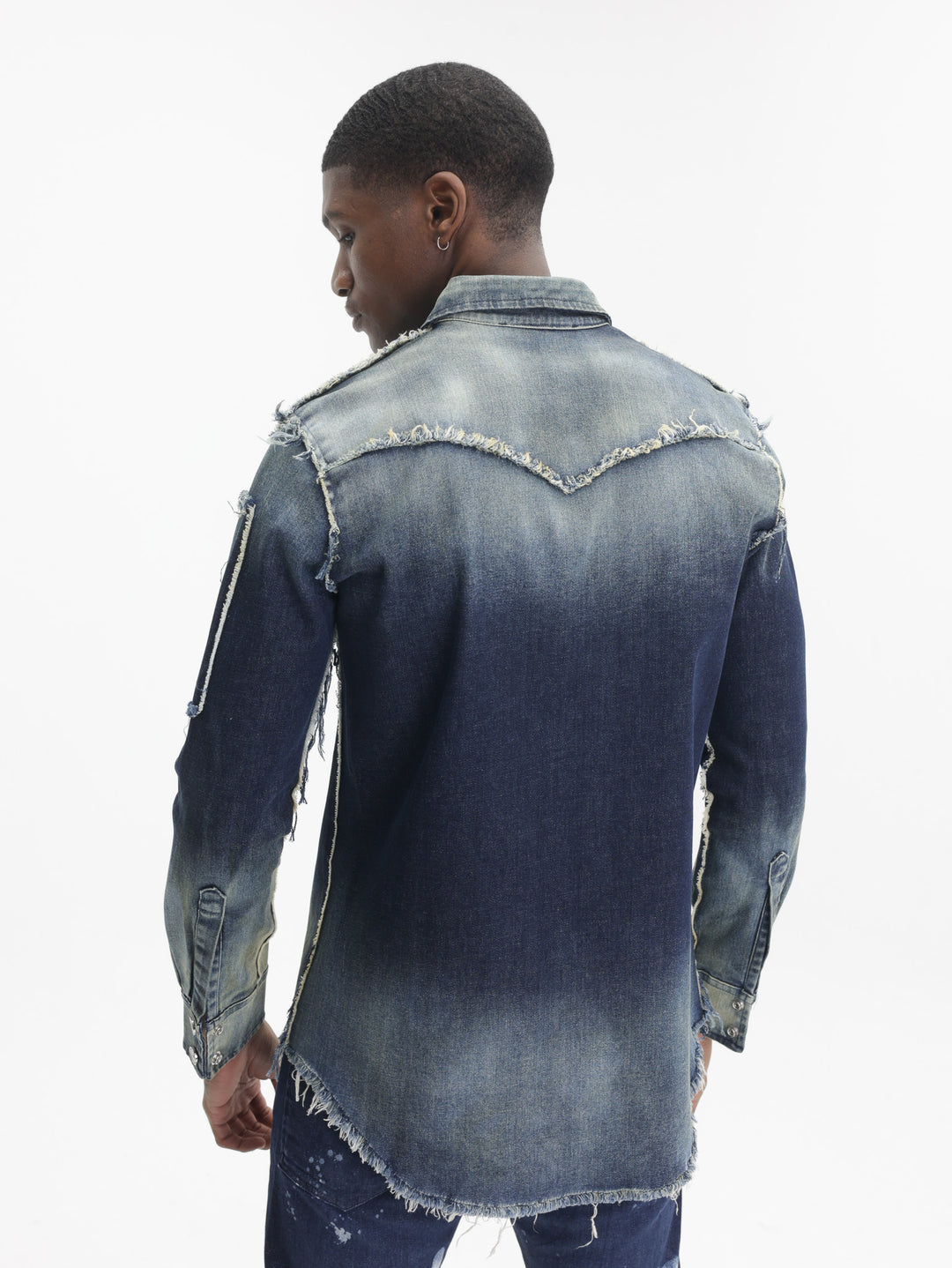 Massimo Sabbadin Shirt Denim Stretch Blue