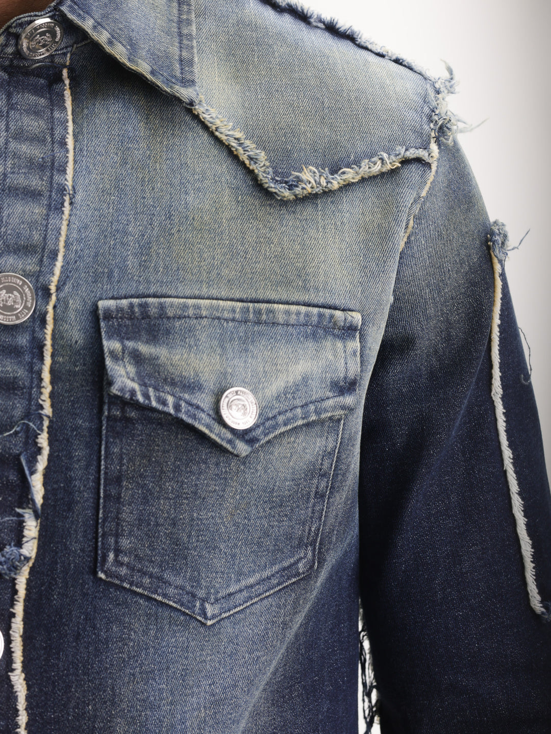 Massimo Sabbadin Shirt Denim Stretch Blue
