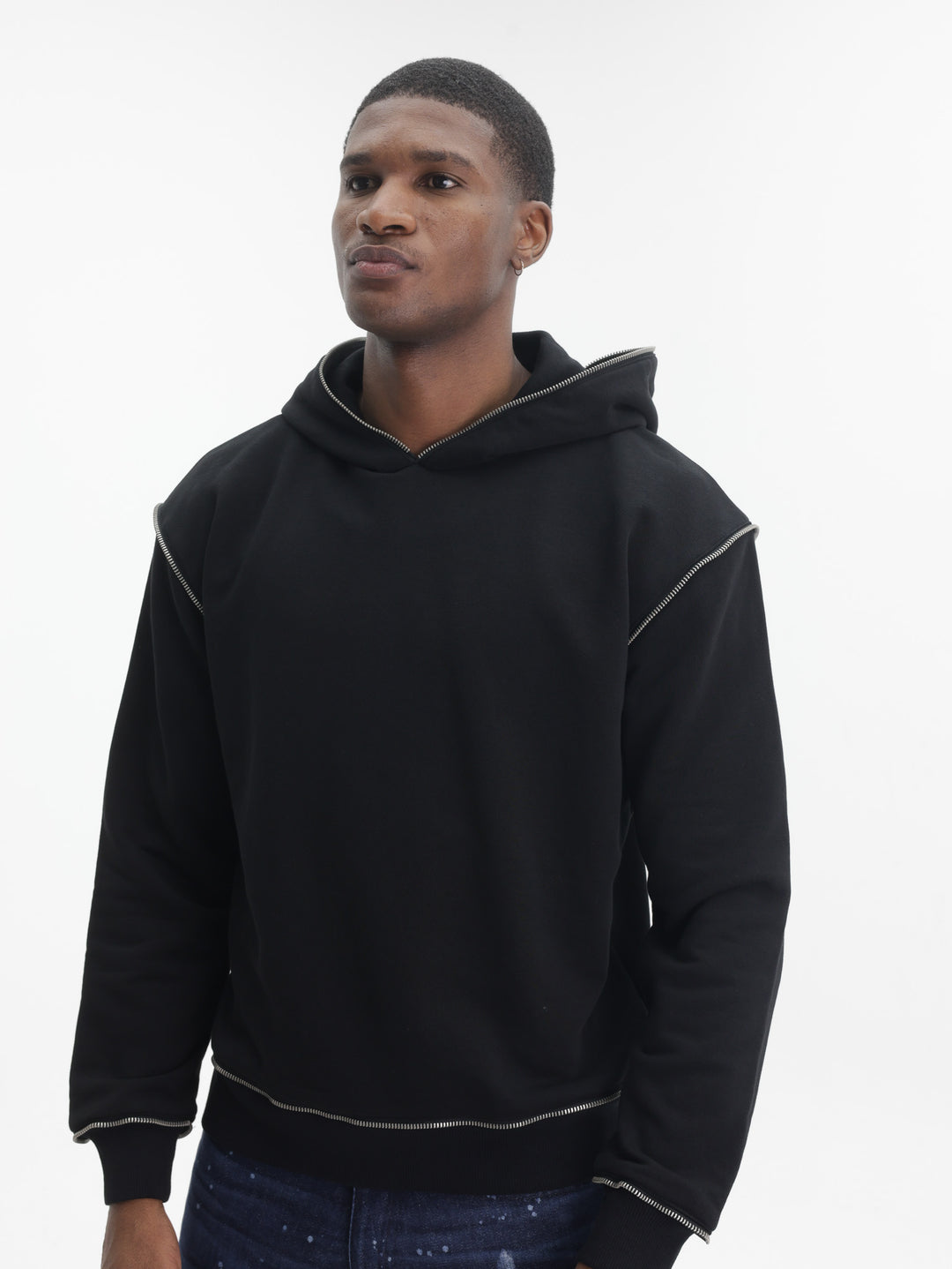 Massimo Sabbadin Sweater With Hood Black
