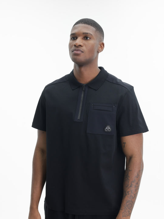 Moose Knuckles Golfer Zip Pockt  Coll Black