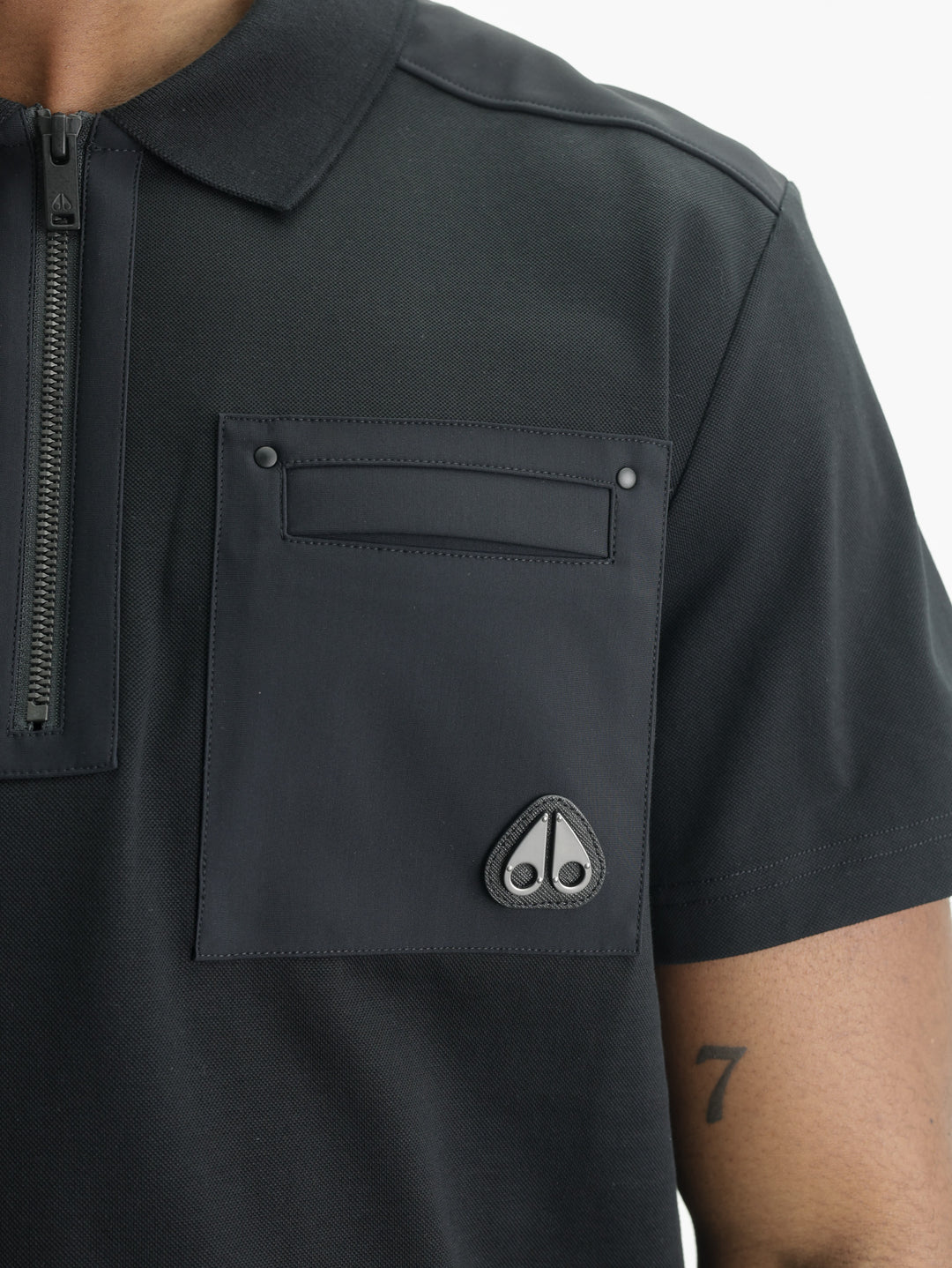 Moose Knuckles Golfer Zip Pockt  Coll Black