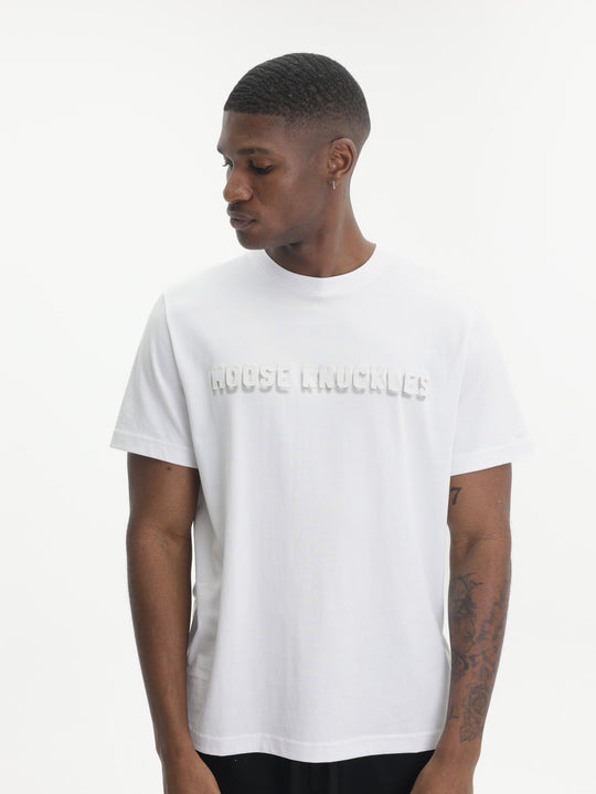 Moose Knuckles T-Shirt 3d Mk Text  White