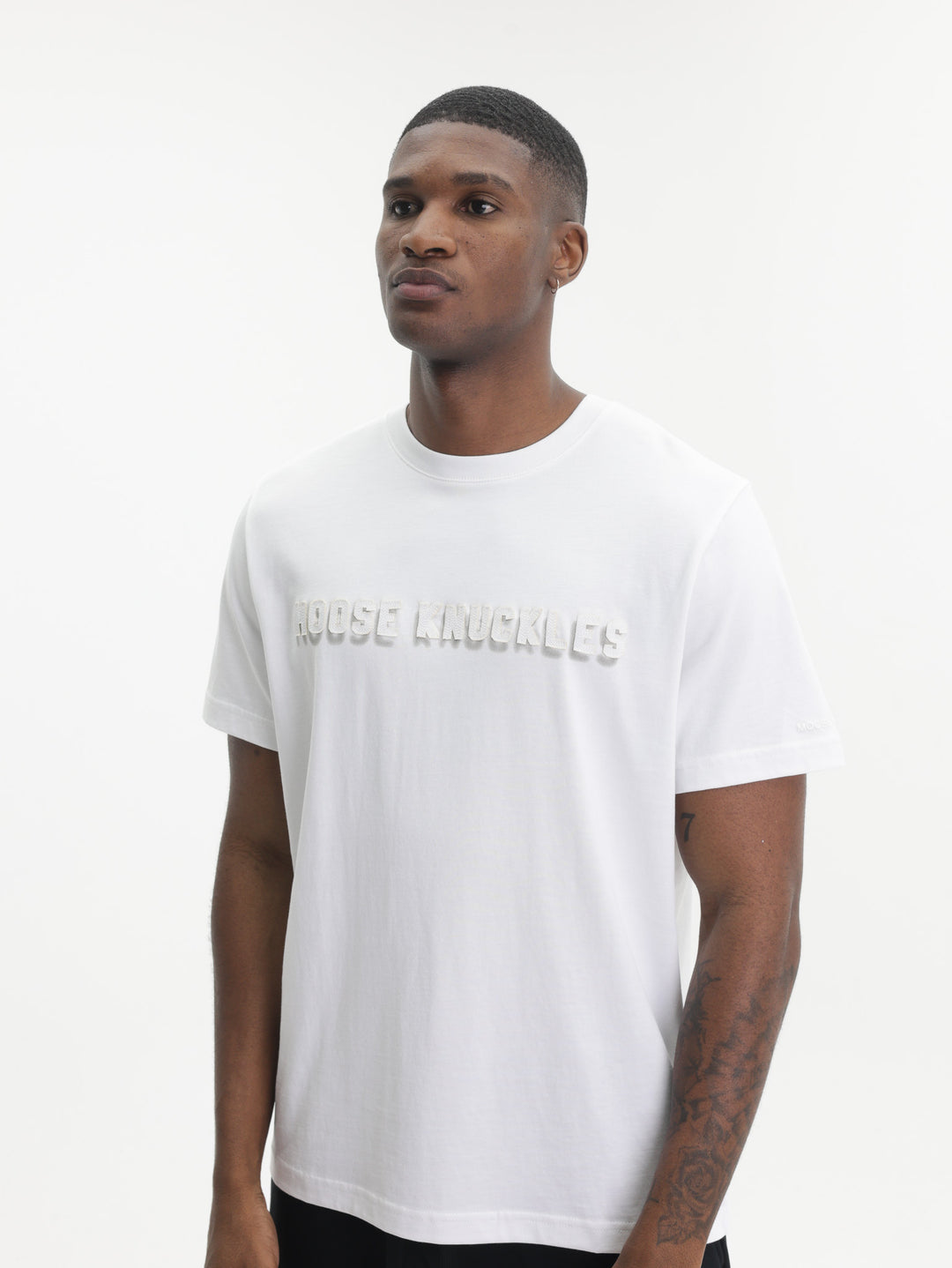 Moose Knuckles T-Shirt 3d Mk Text  White