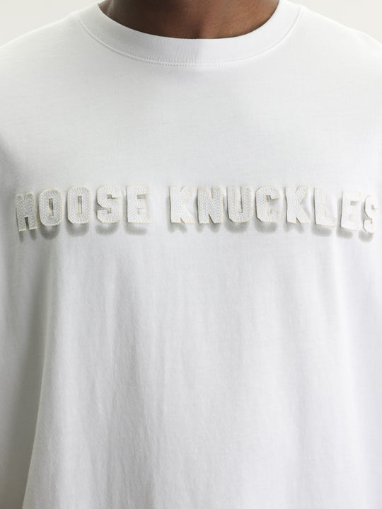 Moose Knuckles T-Shirt 3d Mk Text  White