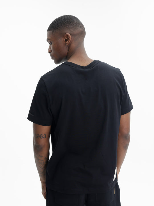 Moose Knuckles T-Shirt Wht Lrg Logo Prnt Black