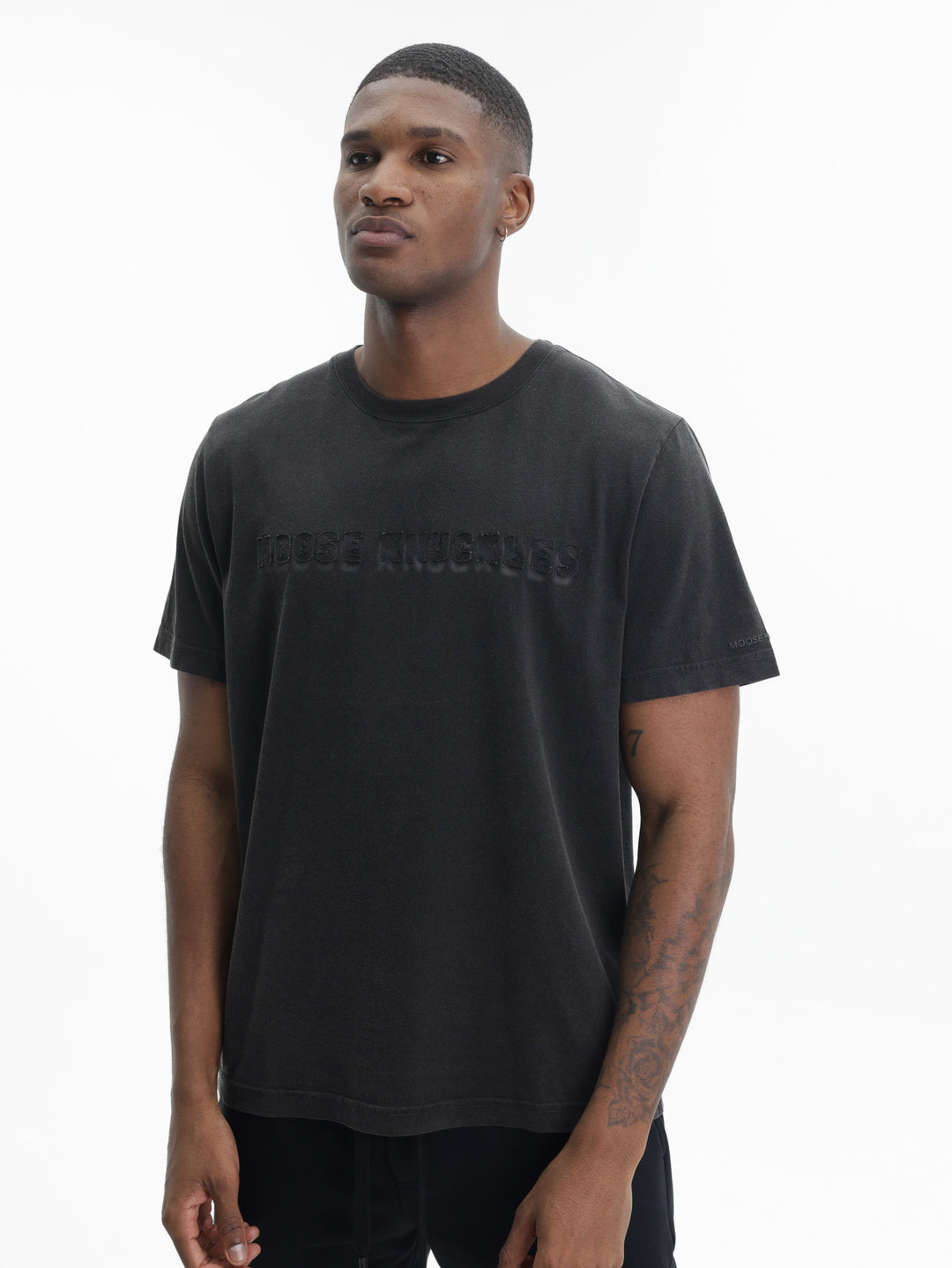 Moose Knuckles T-Shirt 3d Mk Text  Black