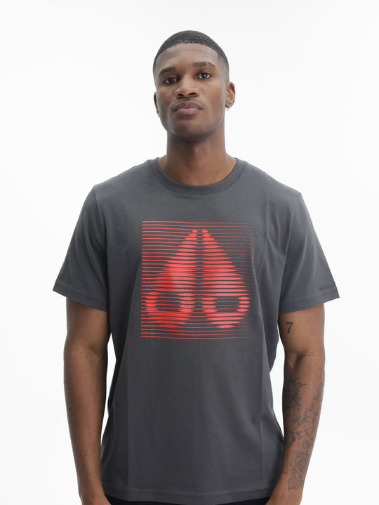 Moose Knuckles T-Shirt Rd Line Logo Grey