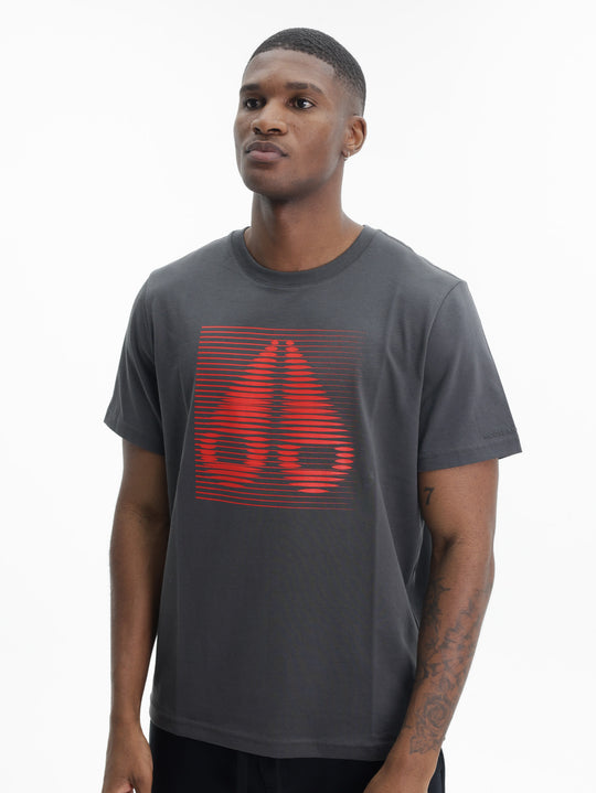 Moose Knuckles T-Shirt Rd Line Logo Grey