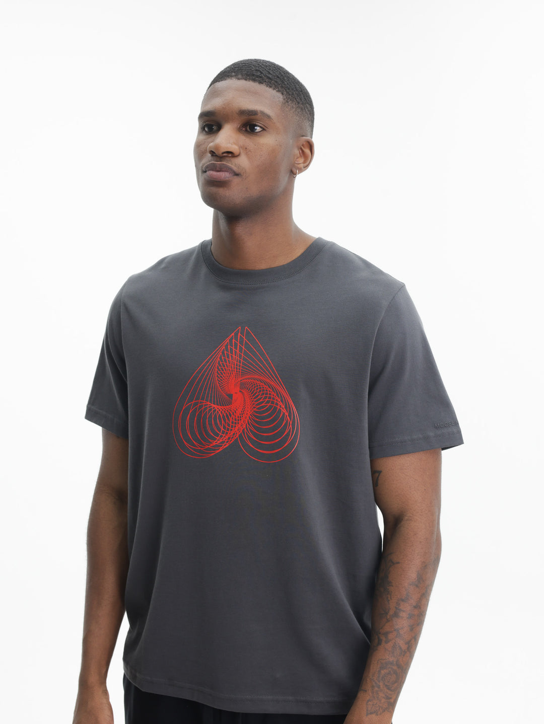 Moose Knuckles T-Shirt Rd Logo Prnt Ash Grey