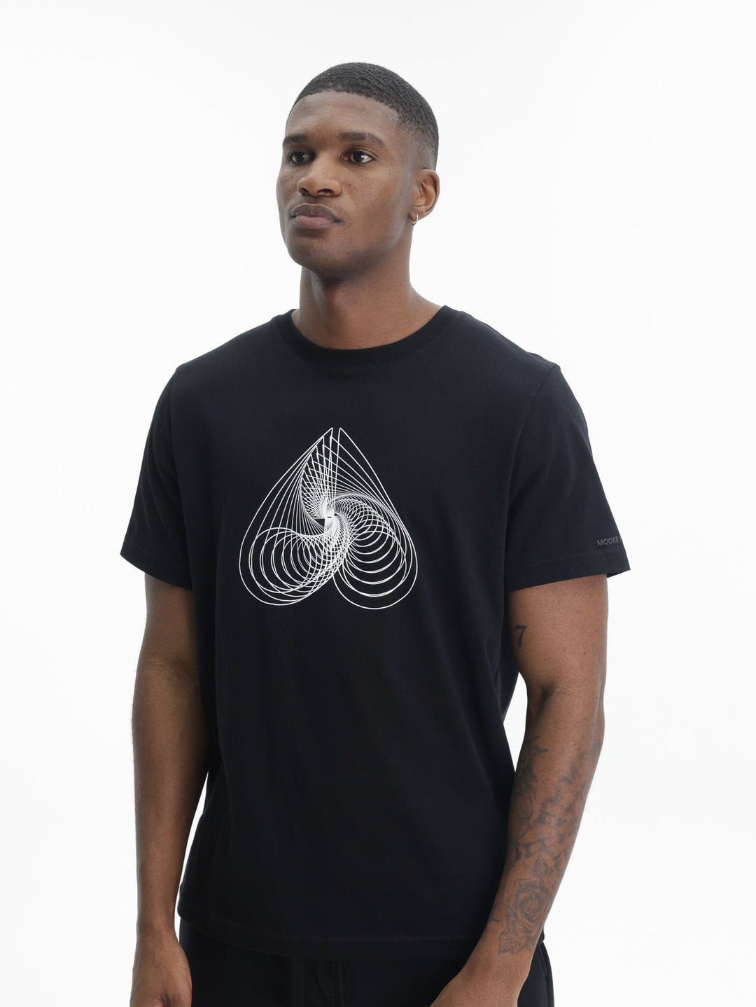Moose Knuckles T-Shirt Wht Logo Prnt Black