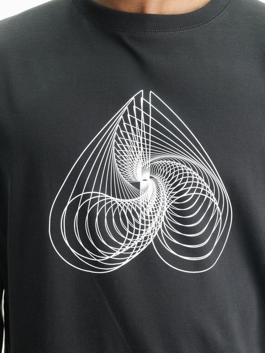 Moose Knuckles T-Shirt Wht Logo Prnt Black