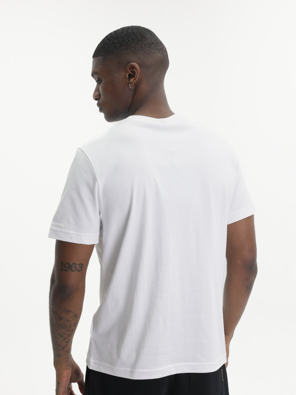 Moose Knuckles T-Shirt Blk Line Logo White