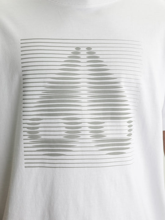 Moose Knuckles T-Shirt Blk Line Logo White