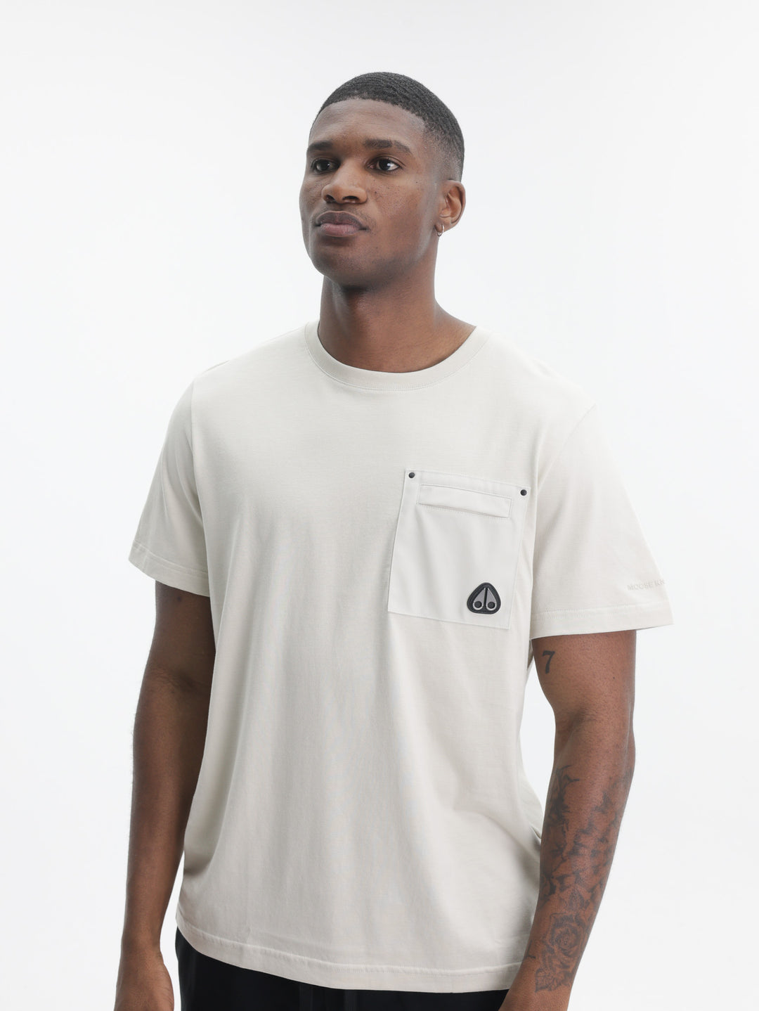Moose Knuckles T-Shirt Blk Small Logo White