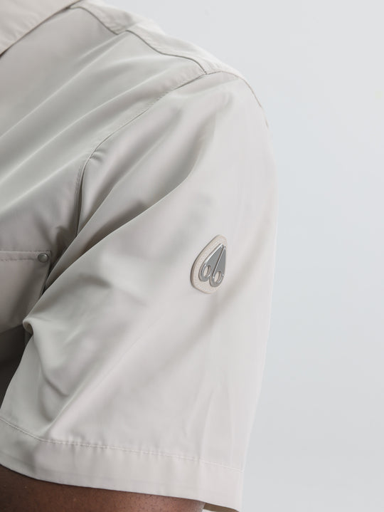 Moose Knuckles Shirt Slv Btn Collar Logo White