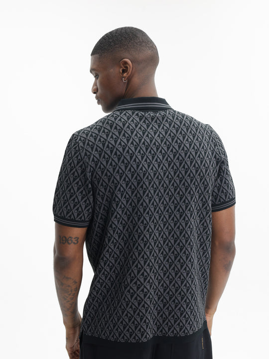 Moose Knuckles Golfer All Print Logo Grey