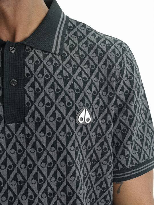Moose Knuckles Golfer All Print Logo Grey