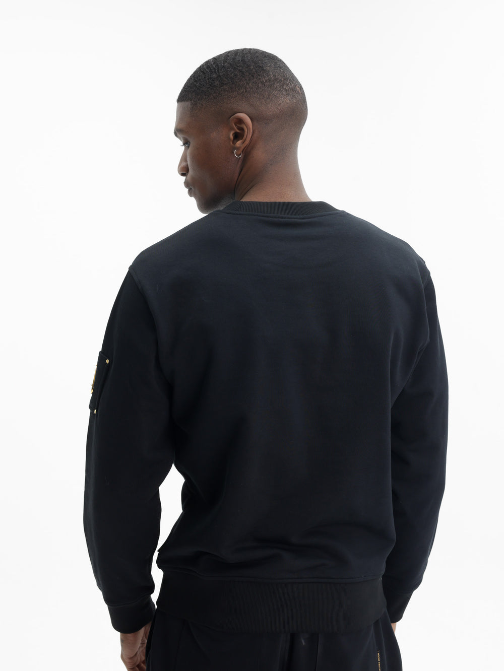 Moose Knuckles Sweater Sleeve Logo Gold Black