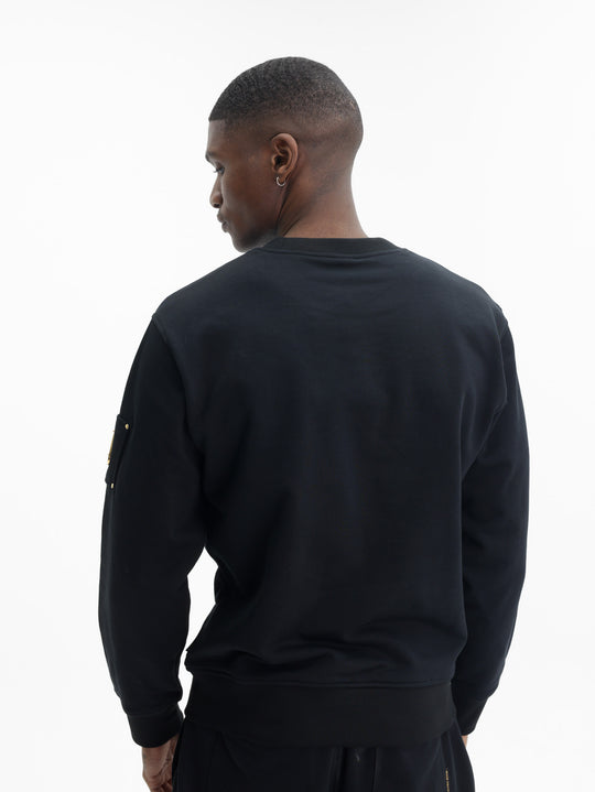 Moose Knuckles Sweater Sleeve Logo Gold Black