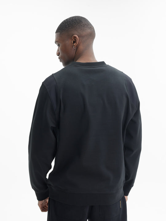 Moose Knuckles Sweater Navy Logo  Black
