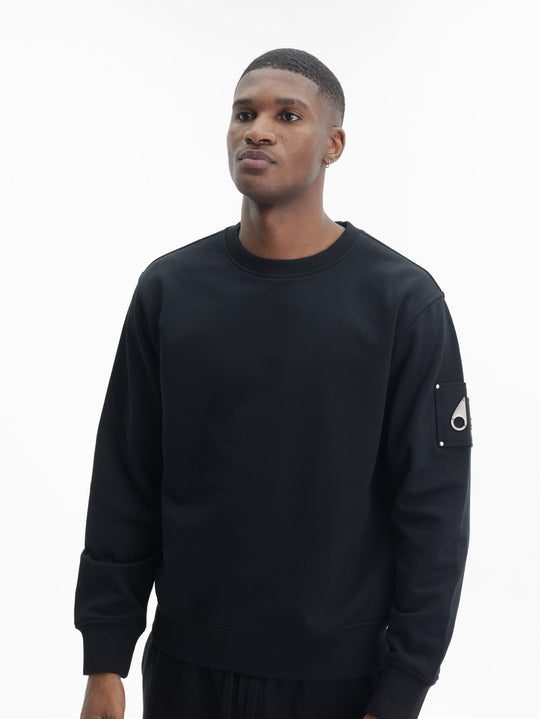 Moose Knuckles Sweater Sleeve Logo Black