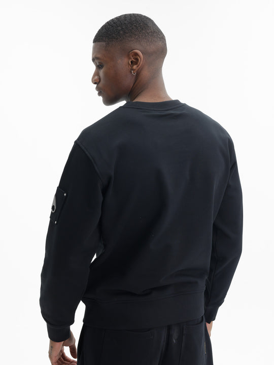Moose Knuckles Sweater Sleeve Logo Black