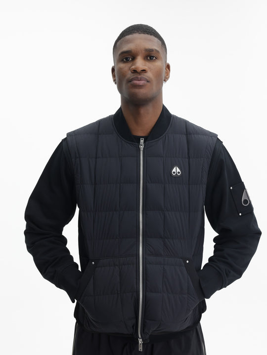 Moose Knuckles Jacket Small Silv Logo Black