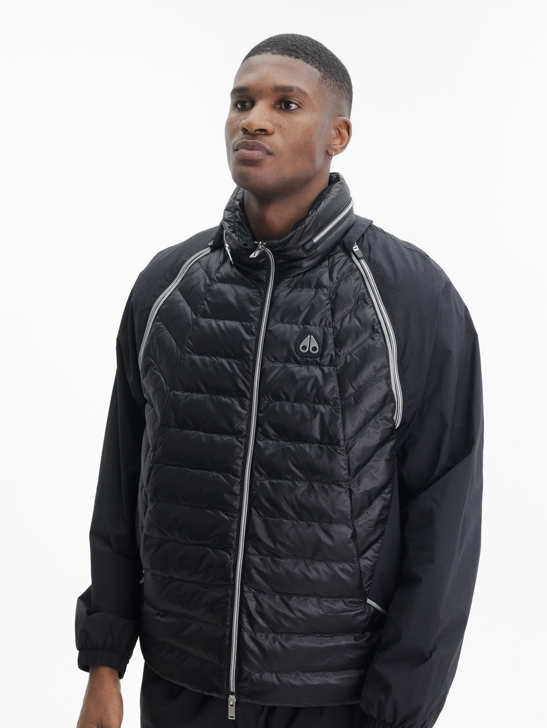 Moose Knuckles Jacket Chest Small Logo Black