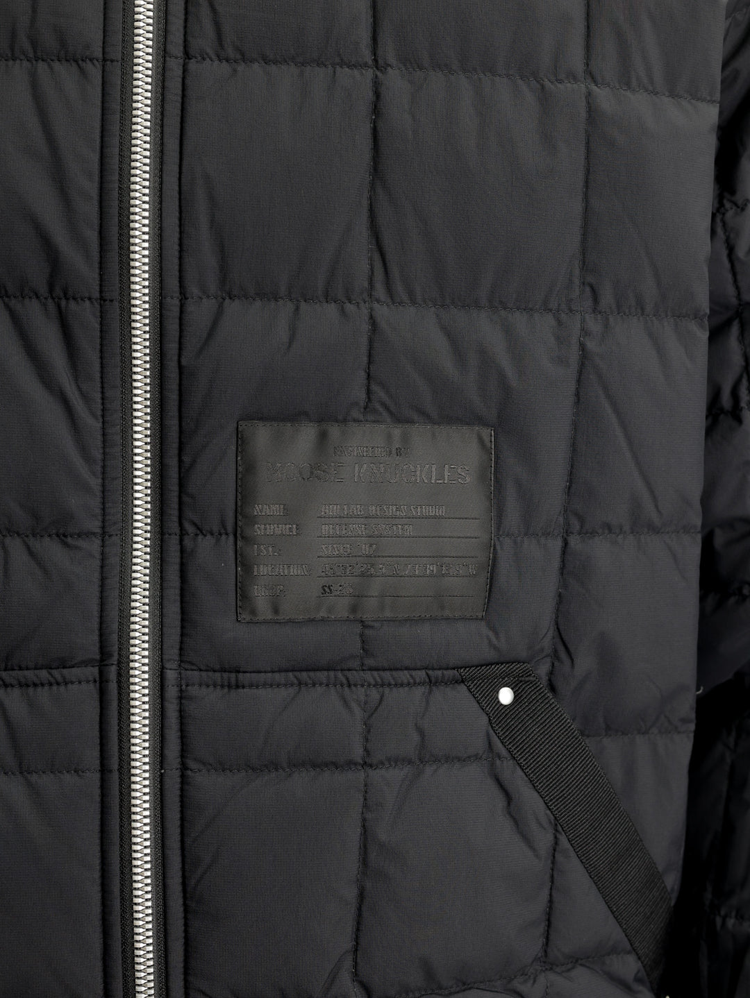 Moose Knuckles Jacket Padded Zip Collar Black