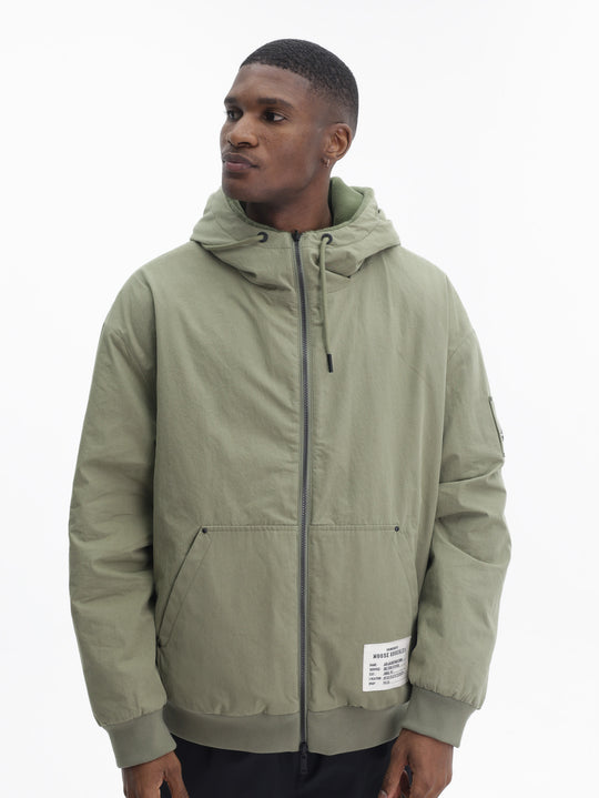Moose Knuckles Jacket Cuffed Sleeve Zip Olive