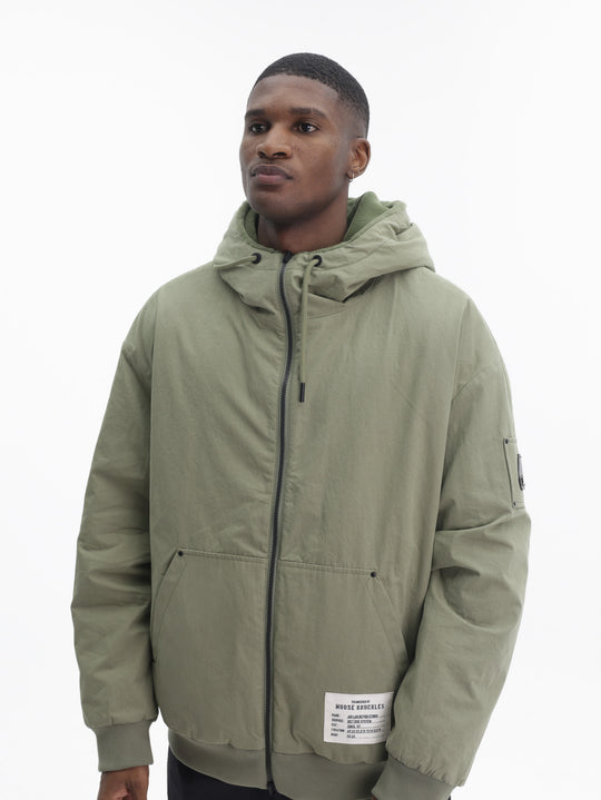 Moose Knuckles Jacket Cuffed Sleeve Zip Olive